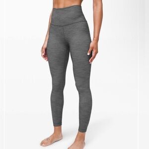 Lululemon Align Pant II 25" Mini Heathered Herringbone Heathered Black